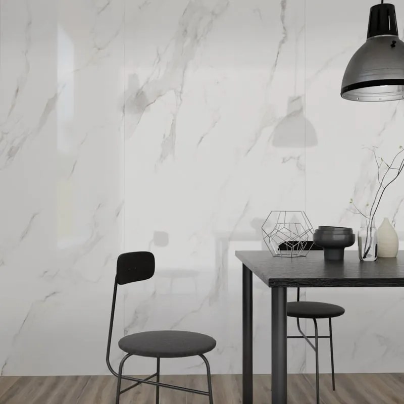 Piastrella da pavimento e rivestimento interno 120 x 270 cm Sp. 6 mm rettificato Calacatta in gres porcellanato beige 3.24 mq