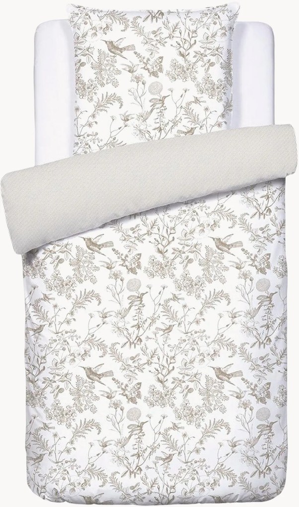 Set copripiumino in raso di cotone Colibri Floral, varie misure