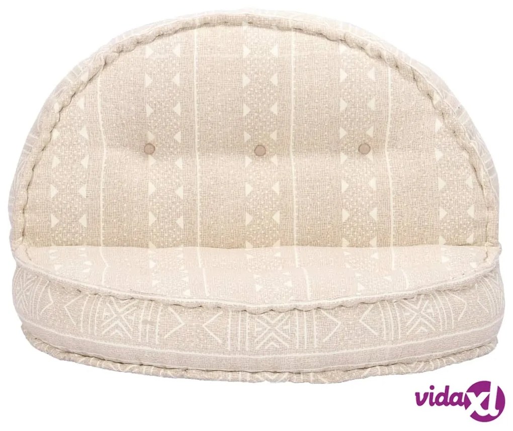 vidaXL Pouf 100x20 cm in Tessuto Beige