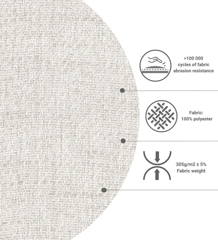 Letto boxspring crema con contenitore 200x200 cm Imagine - Maison de Rêve