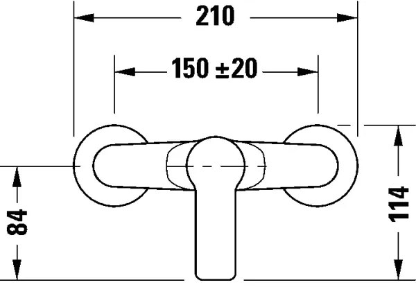 Duravit DC4230001010 - Miscelatore bidet a parete D-CODE, cromato lucido