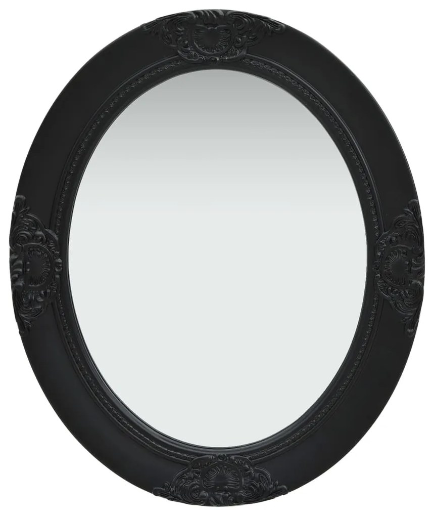Specchio Da Parete Stile Barocco 50x60 Cm Nero /