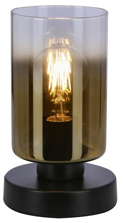 Lampada da tavolo nera con paralume in vetro (altezza 20 cm) Aspra - Candellux Lighting