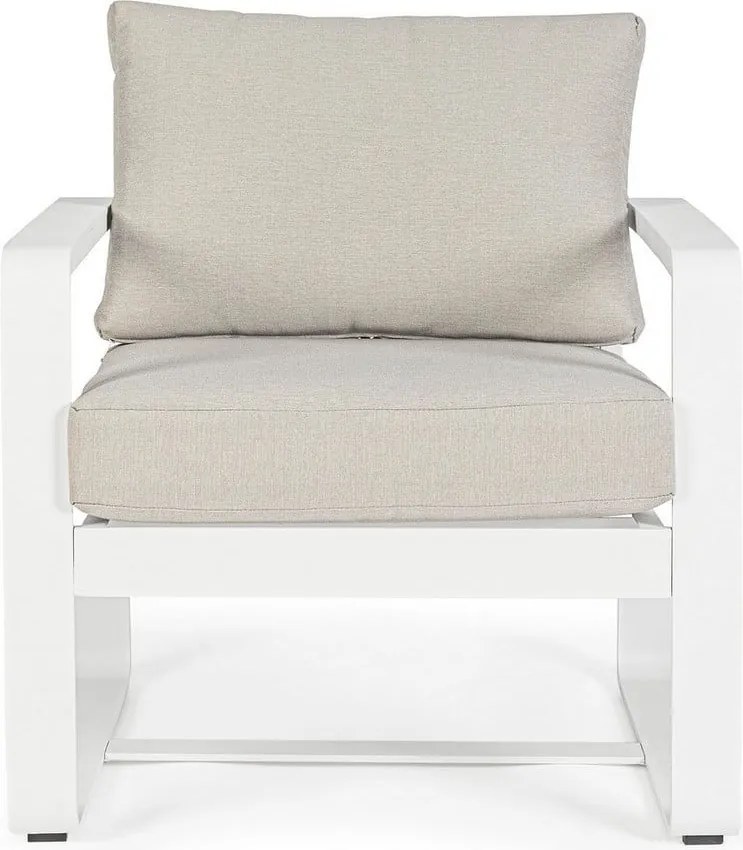 Poltrona da esterno bianca in metallo Merrigan – Bizzotto