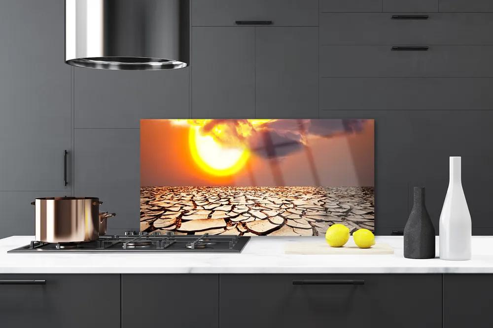 Rivestimento parete cucina Paesaggio del deserto del sole 100x50 cm