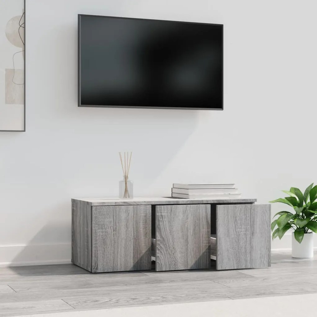 Mobile porta tv grigio sonoma 80x34x30 cm in legno multistrato