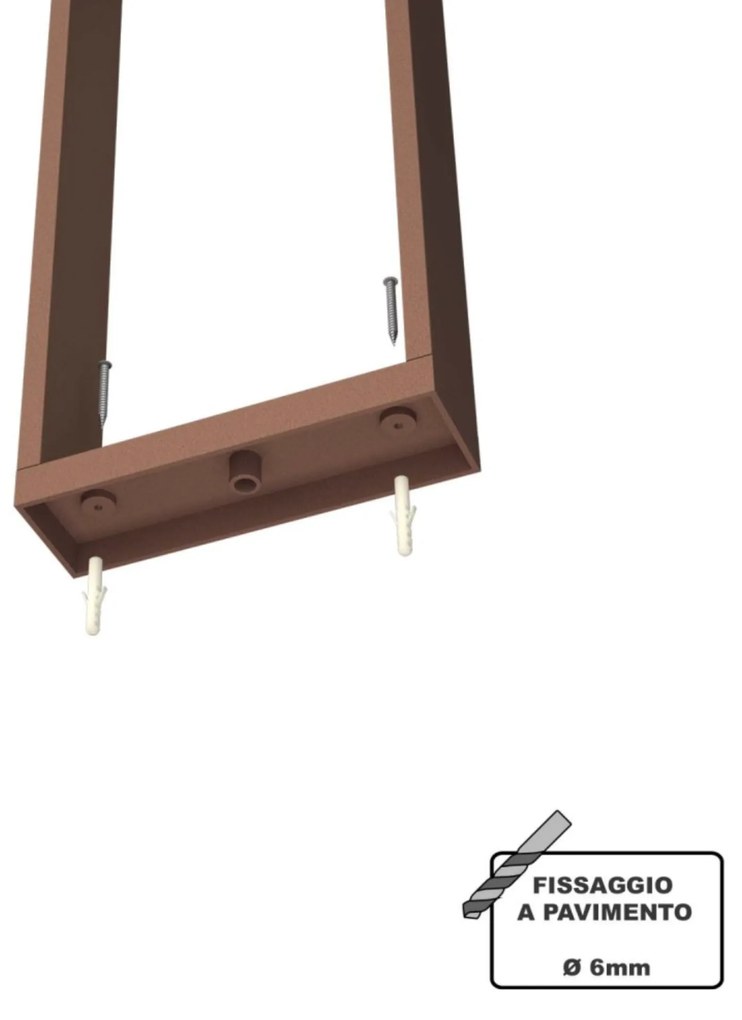 Lampioncino da Giardino Solare 600 Lumen "LMS-091" Corten