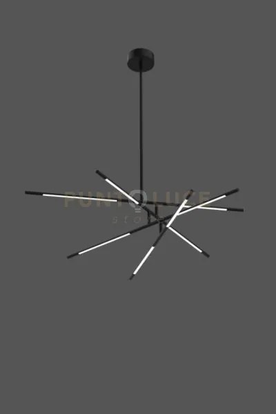Tubular   lampadario tubolare 8lt nero  matto, led 400w, 3200lm, 30...