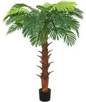 Palma Cycas Artificiale con Vaso 160 cm Verde 336308