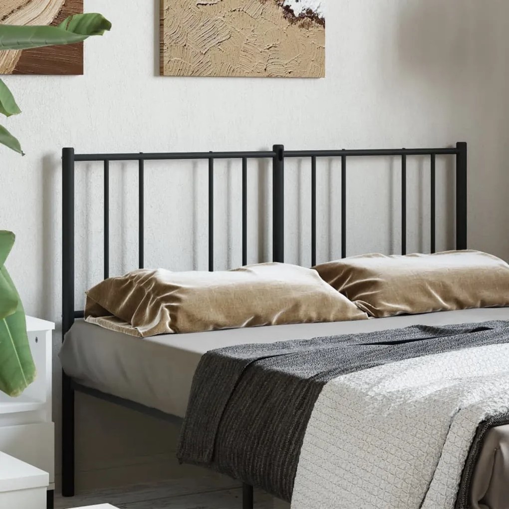 Testiera İn Metallo Nero 120 Cm /