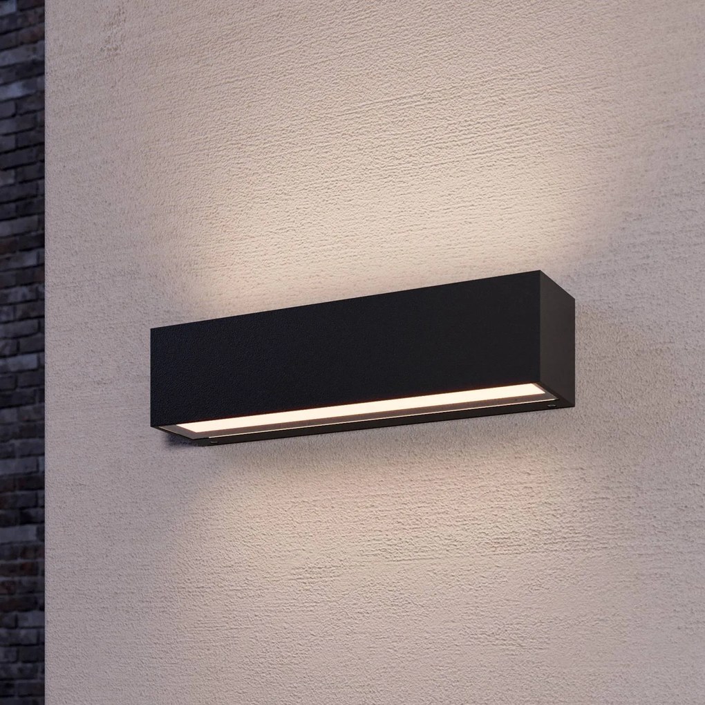 Applique da esterni a LED Tilde Lucande, Nero, Alluminio, Moderno, Applique LED da esterni