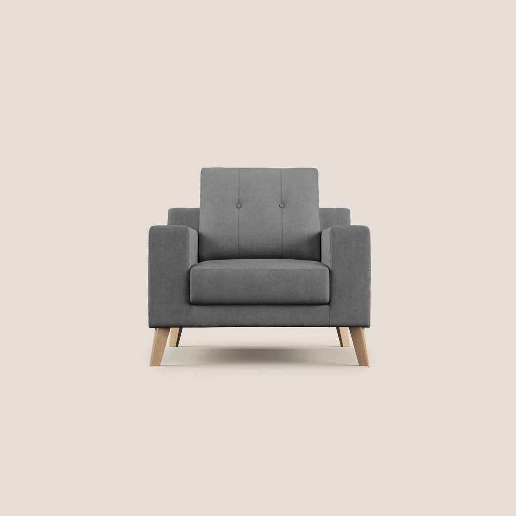 Danish poltroncina in tessuto morbido impermeabile T02 grigio