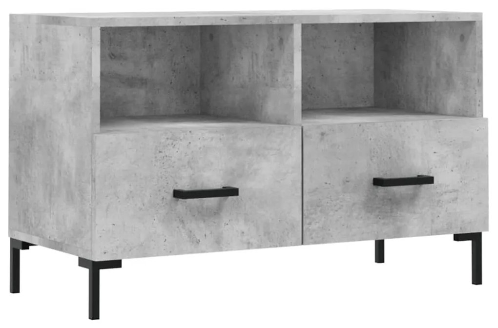 Mobile per TV Grigio Cemento 80x36x50 cm Legno Multistrato