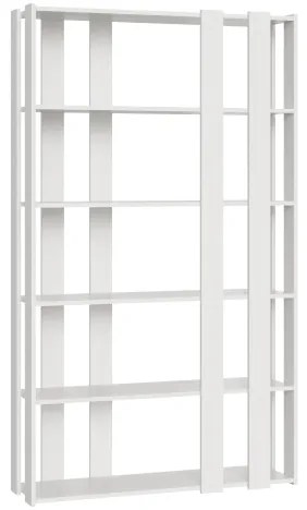 Libreria in legno Bianco frassino 120x204h cm con 8 fasce - KATO E SMALL