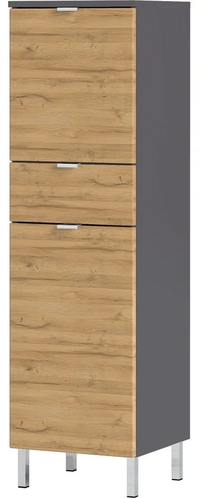 Mobile bagno alto grigio in rovere 34x120 cm Mauresa - Germania