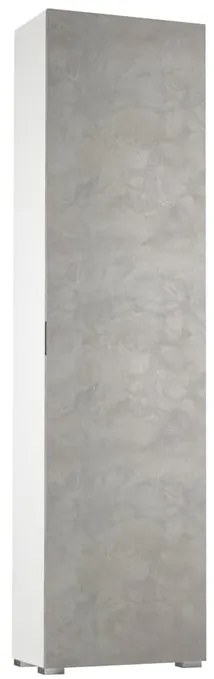 Scarpiera  1 anta doppia profondità L 50 x H 183 x P 30 cm 16 paia, bianco