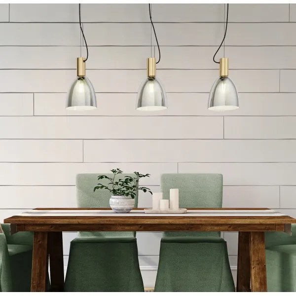 Eglo 99314 - Lampadario a sospensione con filo LEBALIO 3xE27/40W/230V