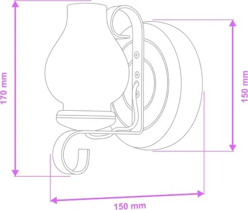 Brilagi - Applique ROATA APLICA 1xE14/40W/230V faggio/noce