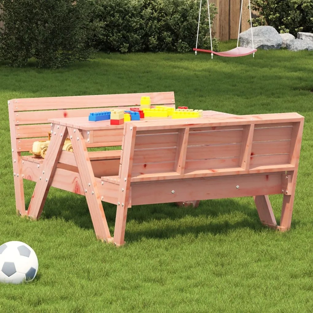 Tavolo Da Picnic Per Bambini 88x122x58cm Legno Massello Douglas /