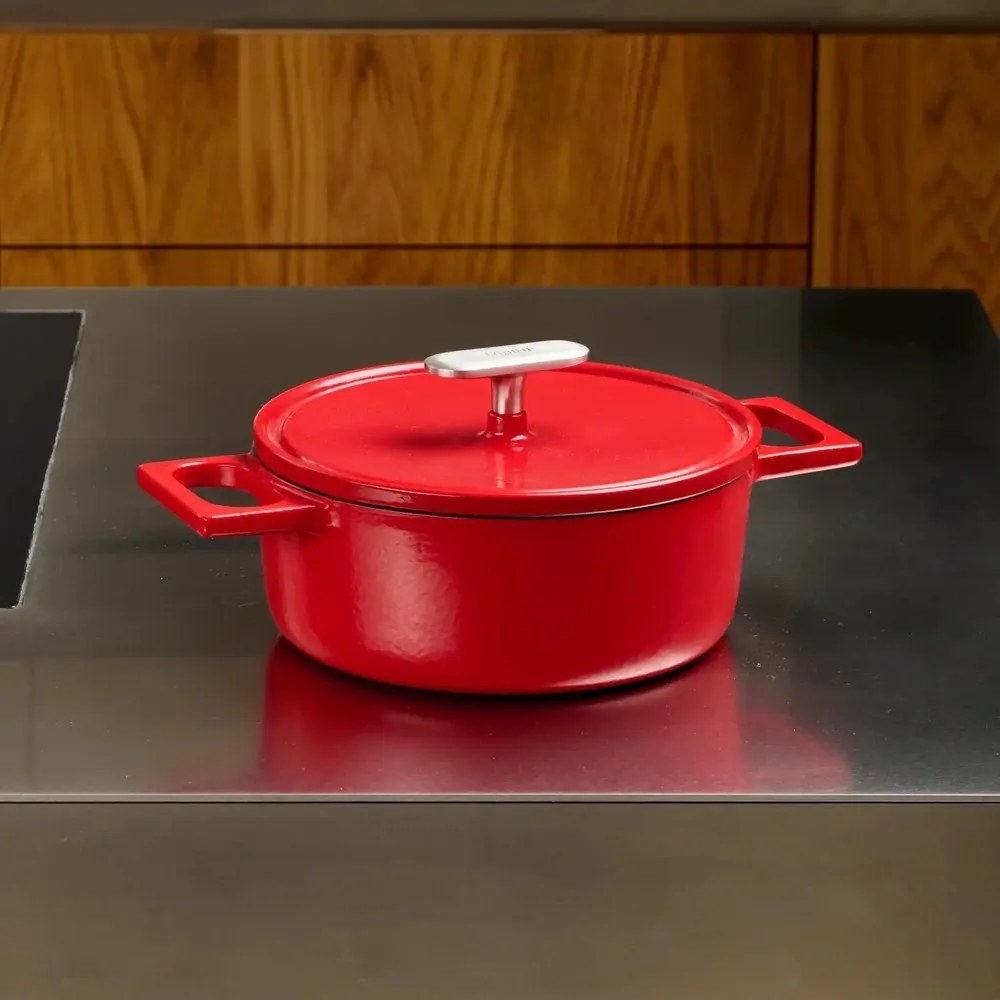 Casseruola in ghisa con coperchio incluso adatta all'induzione 2 l Mattia 3.0 – FABINI