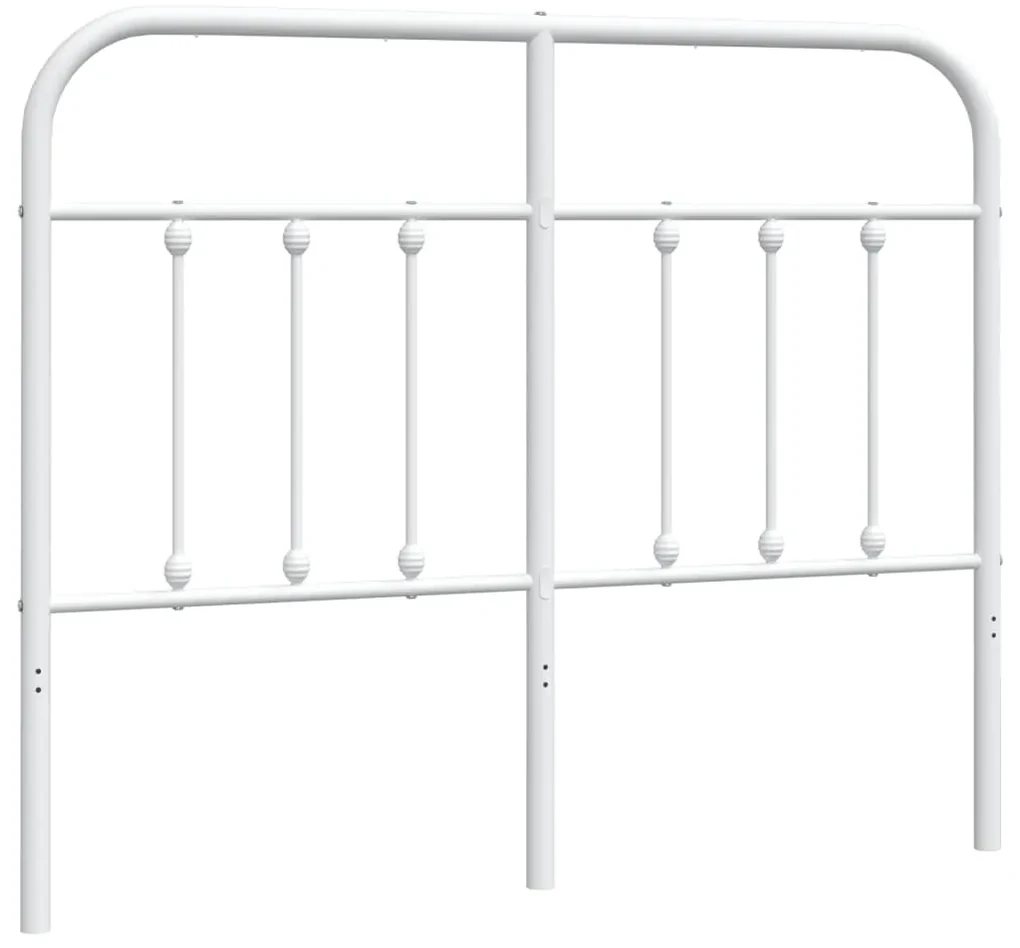 Testiera in metallo bianco 120 cm