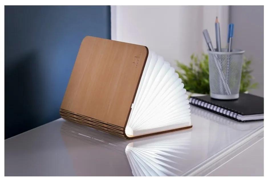 Piccola lampada da tavolo a LED a forma di libro in legno d'acero, marrone chiaro Booklight - Gingko