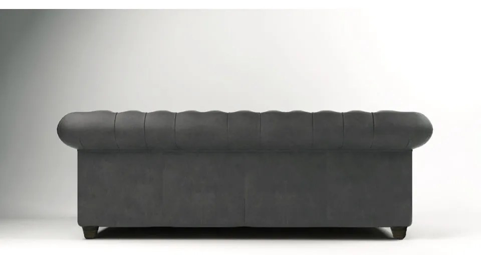 Divano in velluto antracite 230 cm Cambridge - Ropez