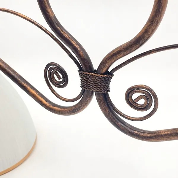 Lampadario a sospensione con catena RETRO 2xE27/60W/230V rame/patina