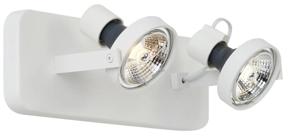 Faretto da soffitto di design bianco GU10 70mm 2-luci regolabile - Vo