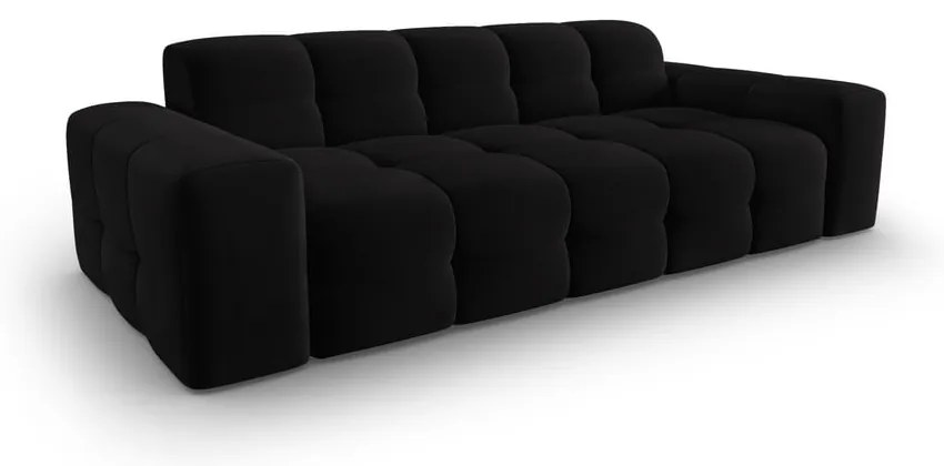 Divano in velluto nero 222 cm Kendal - Micadoni Home