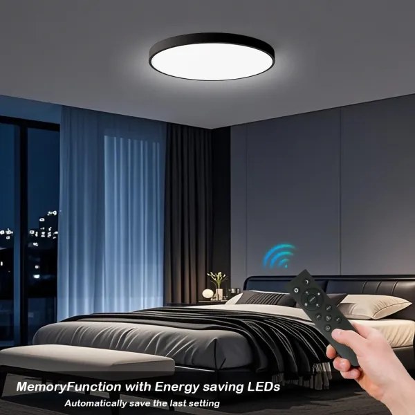 Brilagi - Plafoniera LED dimmerabile POOL SMART 100W 230V Ø 80 cm Wi‑Fi Tuya nera + telecomando
