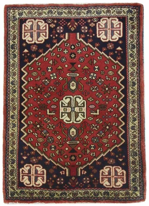 Abadeh Tappeto persiano 80x110 Rosso (Iran) Annodato A Mano