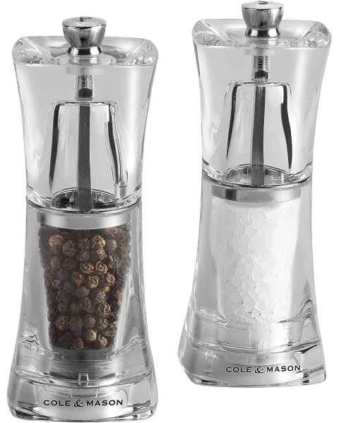 Cole&Mason - Set di macinini per sale e pepe CRYSTAL 2 pezzi 12,5 cm