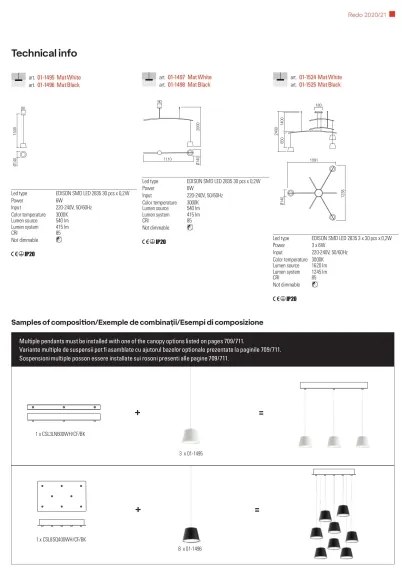 Redo 01-1496 - Lampadario LED a cavo LOLLI LED/6W/230V Ø 14 cm nero