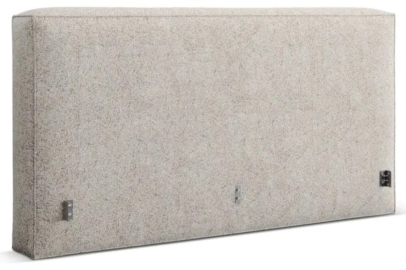 Letto matrimoniale imbottito beige con contenitore con rete inclusa 200x200 cm Simon Olivia – Micadoni