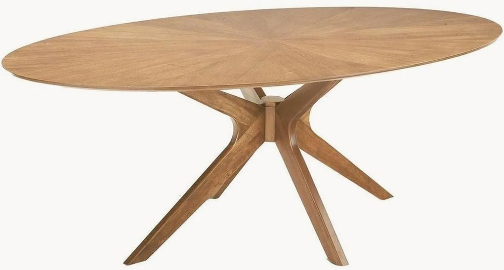 Tavolo ovale in legno Tallinn, 190 x 110 cm