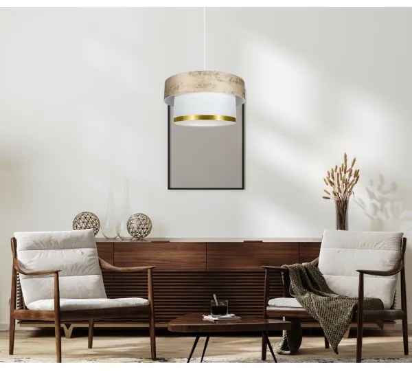 Lampadario a sospensione con filo RESSA 1xE27/60W/230V oro