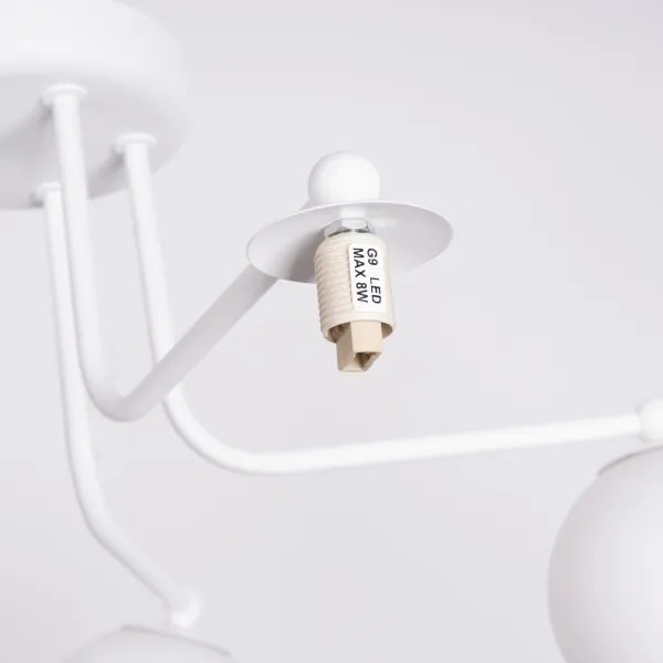 Sollux SL.1660 - Lampadario a sospensione con supporto rigido ASTRAL 5xG9/8W/230V bianco