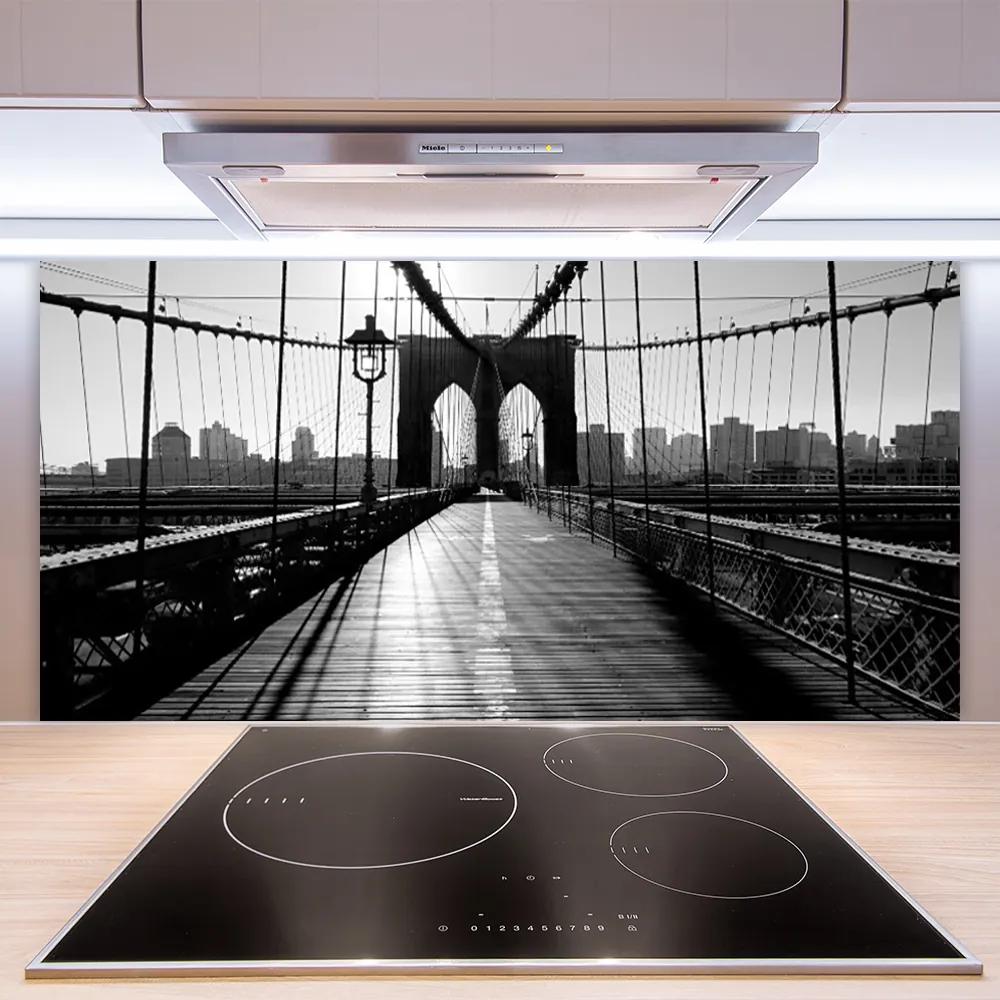 Pannello cucina paraschizzi Architettura del ponte 100x50 cm