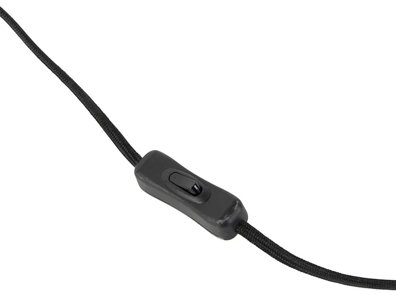 Lampada da tavolo a morsetto moderna nera con braccio flessibile - Cavalux