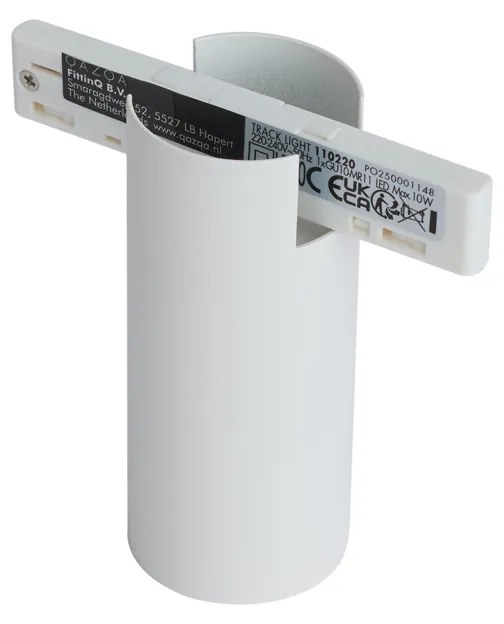 Faretto moderno bianco per sistema a binario monofase GU10 35mm - Slimline Nubee Honey