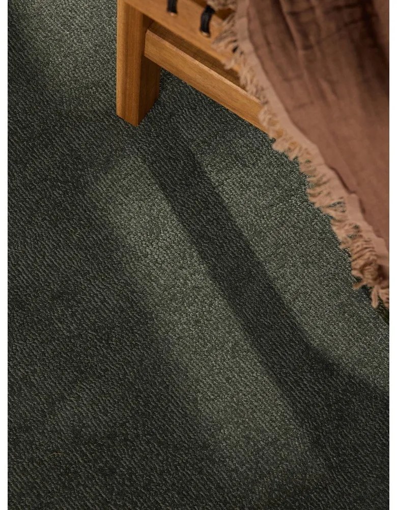 Tappeto rotondo verde scuro in misto lana tessuto a mano ø 160 cm Kari Organic – Villeroy&amp;Boch