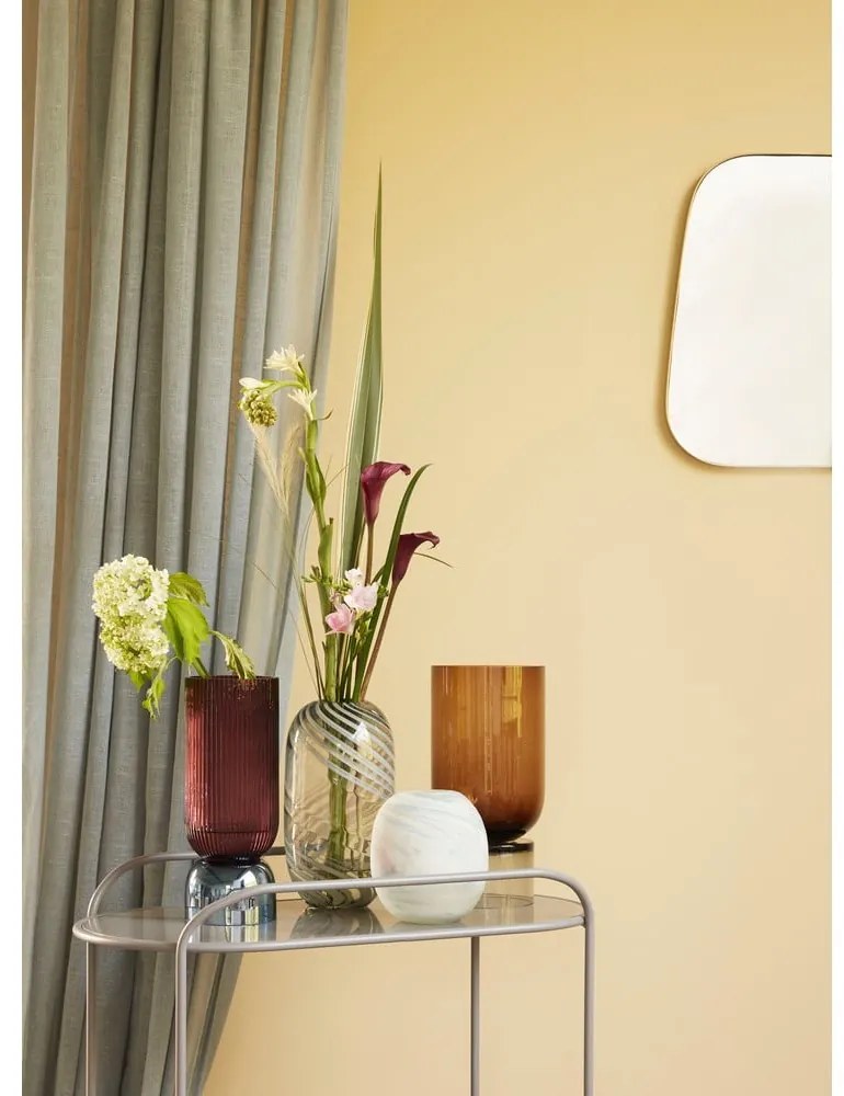 Vaso in vetro grigio fatto a mano Lara - Hübsch