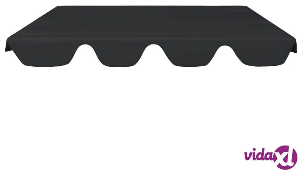 vidaXL Baldacchino per Dondolo Giardino Nero 150/130x70/105 cm