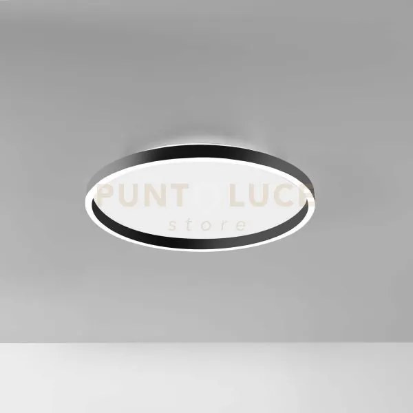 Aela p/m - plafoniera a led in alluminio nero  3100-3200lm 3000-400...