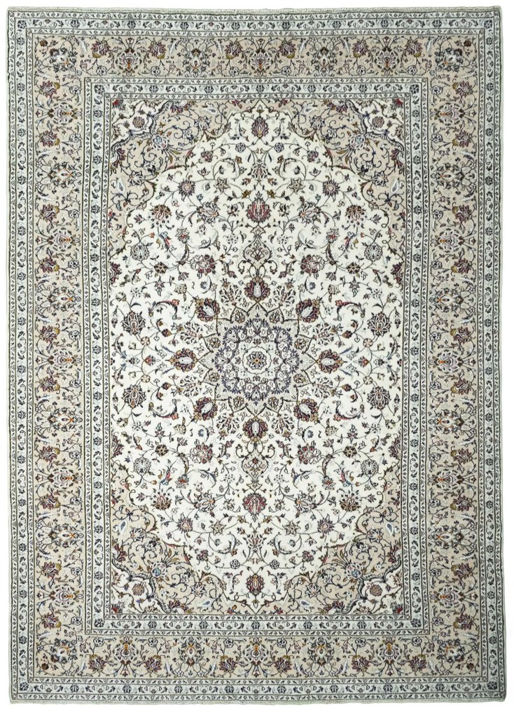 Kashan Tappeto 250 x 340 Beige (Iran) Annodato A Mano