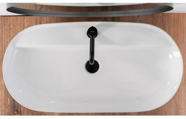 REA-U2541 - Lavabo da appoggio AURA 41x81 cm ceramica/bianco lucido