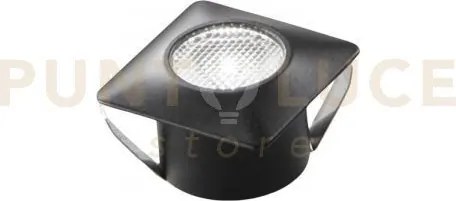 Incasso led asso nero quadrato 1,2w 100lm 4000k 3,2x3,2x2,2cm