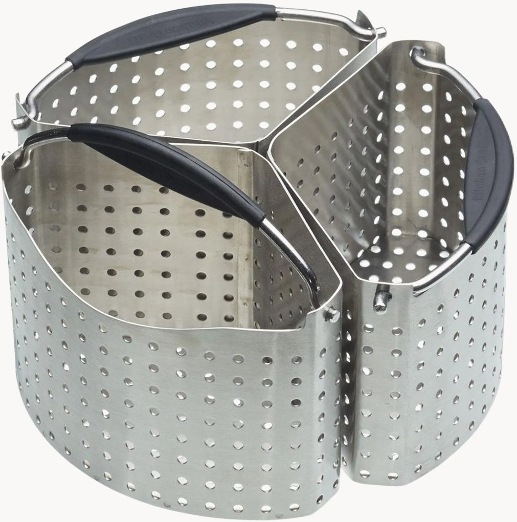 Set di 3 cestini divisori in acciaio inossidabile Classic