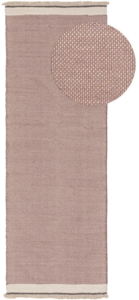 benuta Pop Tappeto passatoia in lana Karla Fucsia 80x250 cm - Tappeto fibra naturale